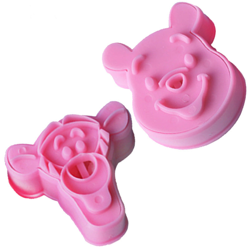 Luyou 1pcs Winnie Of Pooh&Tiger Plunger Cake Cookie Mold Cutter Fondant Baking Tool Biscuit Cartoon Biscuit Mould Baking Tools