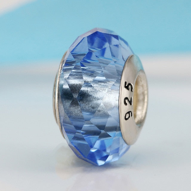 2018 Free Shipping European Colorful Lampwork Glass Beads Murano Aolly Charm Bead Fit Pandora For Girl DIY Bracelets & Bangles