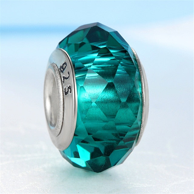 2018 Free Shipping European Colorful Lampwork Glass Beads Murano Aolly Charm Bead Fit Pandora For Girl DIY Bracelets & Bangles
