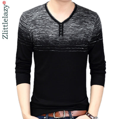 2018 brand new casual social striped pullover men sweater shirt jersey clothing pull sweaters mens fashion male knitwear 258