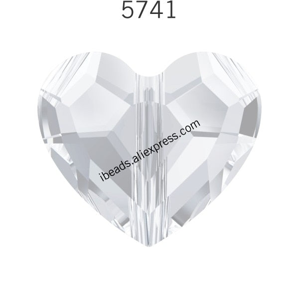 (1 piece) 100% Original Crystal from Swarovski 5741 vertical hole love bead from Austria loose rhinestone DIY jewelry making