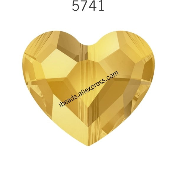 (1 piece) 100% Original Crystal from Swarovski 5741 vertical hole love bead from Austria loose rhinestone DIY jewelry making