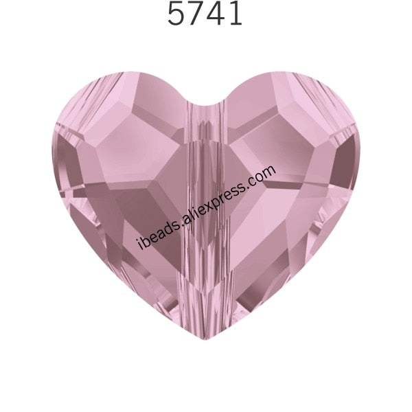 (1 piece) 100% Original Crystal from Swarovski 5741 vertical hole love bead from Austria loose rhinestone DIY jewelry making