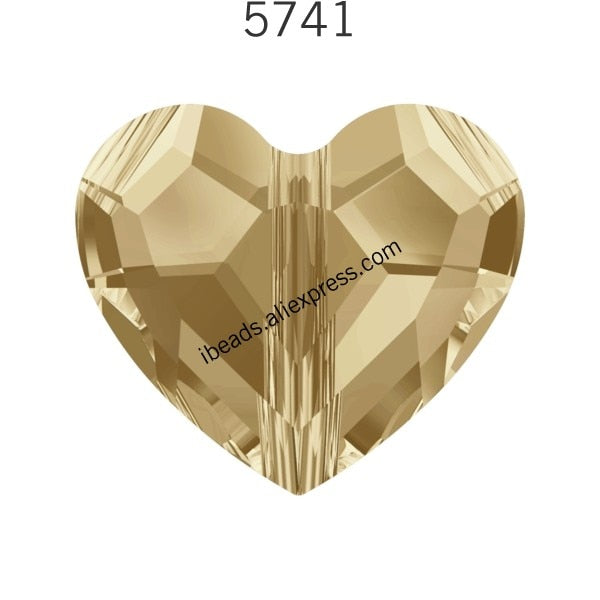 (1 piece) 100% Original Crystal from Swarovski 5741 vertical hole love bead from Austria loose rhinestone DIY jewelry making