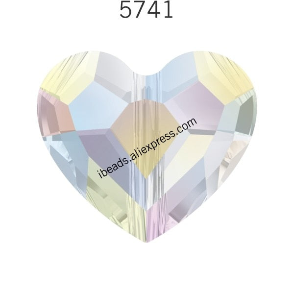 (1 piece) 100% Original Crystal from Swarovski 5741 vertical hole love bead from Austria loose rhinestone DIY jewelry making