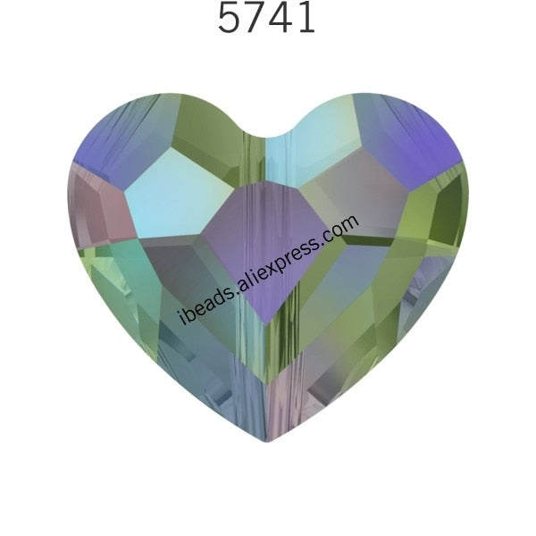 (1 piece) 100% Original Crystal from Swarovski 5741 vertical hole love bead from Austria loose rhinestone DIY jewelry making