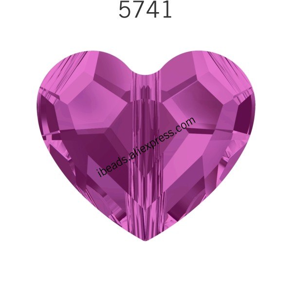 (1 piece) 100% Original Crystal from Swarovski 5741 vertical hole love bead from Austria loose rhinestone DIY jewelry making