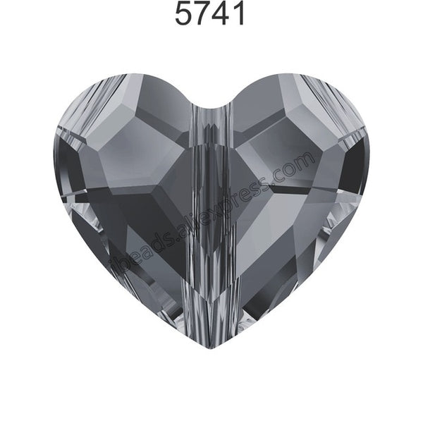 (1 piece) 100% Original Crystal from Swarovski 5741 vertical hole love bead from Austria loose rhinestone DIY jewelry making