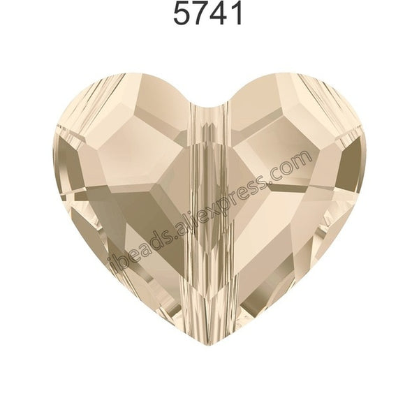 (1 piece) 100% Original Crystal from Swarovski 5741 vertical hole love bead from Austria loose rhinestone DIY jewelry making