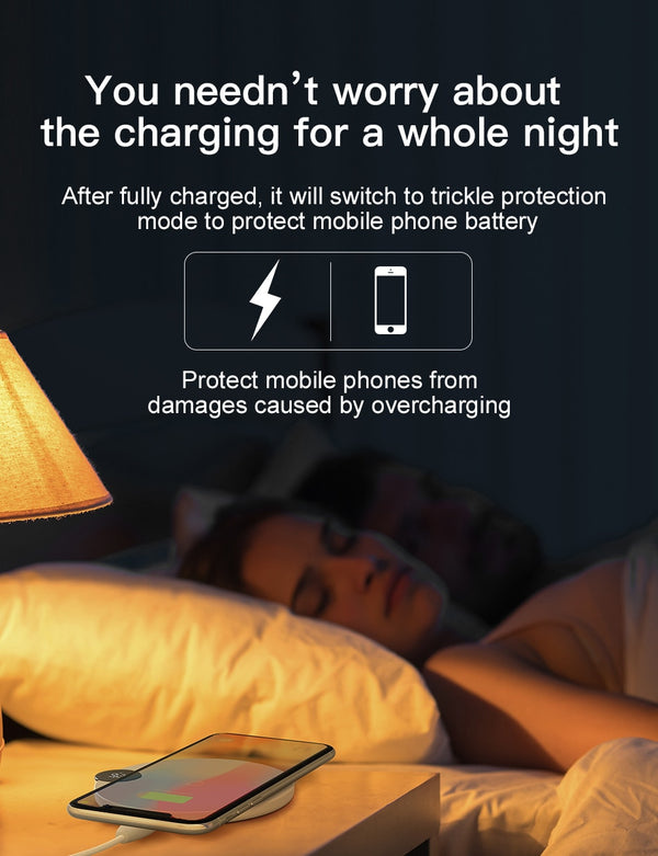 Baseus LED Qi Wireless Charger For iPhone Xs Max XR X 8 10W Fast Wirless Wireless Charging Pad For Samsung S9 S8 Xiaomi MIX 3 2s