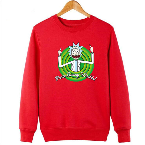 Autumn Character Anime Cool Rick Morty hoodies Peace Among Worlds Folk hoodie men women Cotton Casual Funny sweatshirt