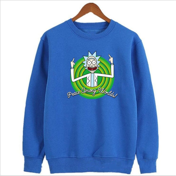 Autumn Character Anime Cool Rick Morty hoodies Peace Among Worlds Folk hoodie men women Cotton Casual Funny sweatshirt