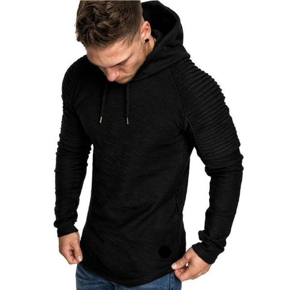 2018 Autumn New Fashion Mens Hoodies Brand Men Solid Color Hooded Sling Sweatshirt Mens Hoodie Hip Hop Hoodie 5XL