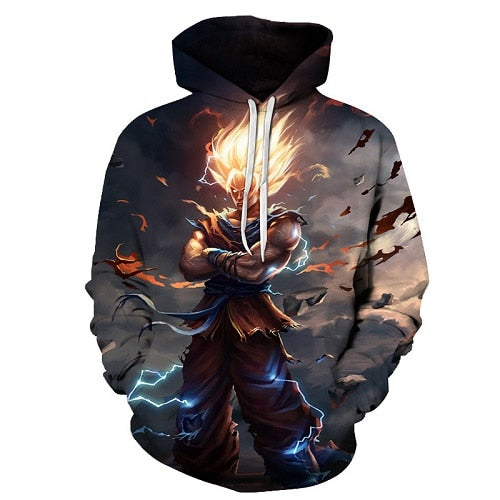 Cartoon hoodie seven dragon ball Z pocket hooded sweatshirt sleeves for men and women wearing a new hoodies Asian size s-6xl.