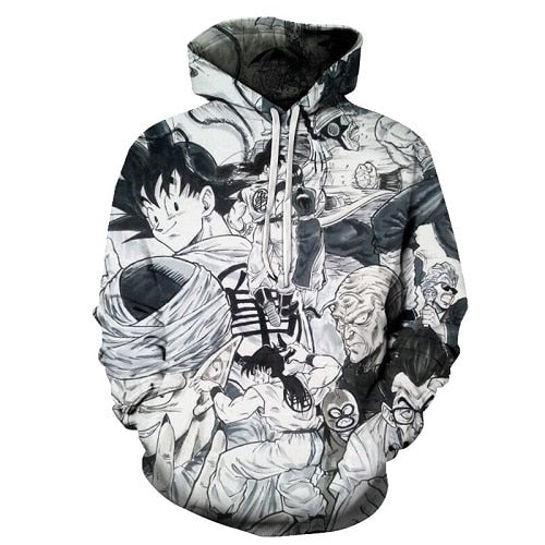 Cartoon hoodie seven dragon ball Z pocket hooded sweatshirt sleeves for men and women wearing a new hoodies Asian size s-6xl.
