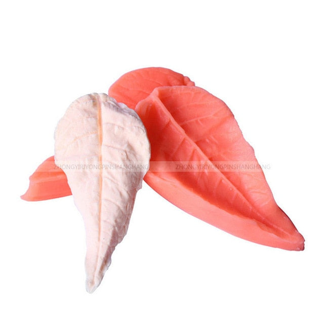 3D Flower Leaf Fondant Silicone Mold  Cooking Wedding Decoration Baking Sugar Craft Molds Leaves DIY Cake Silicone Mold