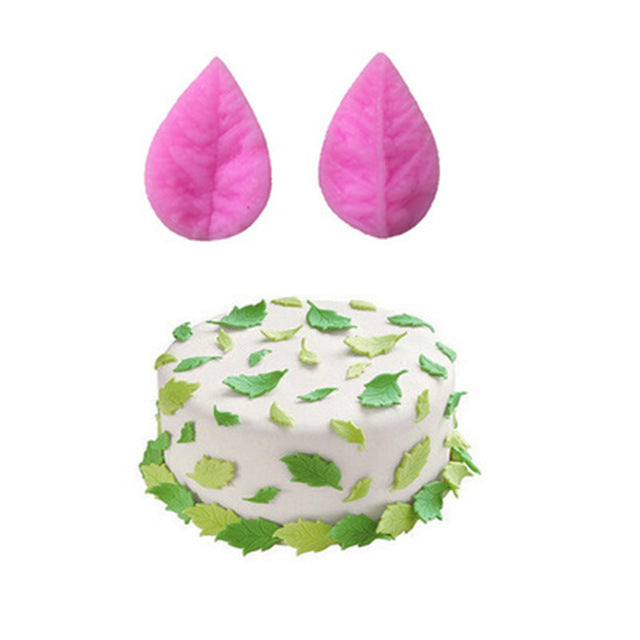 3D Flower Leaf Fondant Silicone Mold  Cooking Wedding Decoration Baking Sugar Craft Molds Leaves DIY Cake Silicone Mold