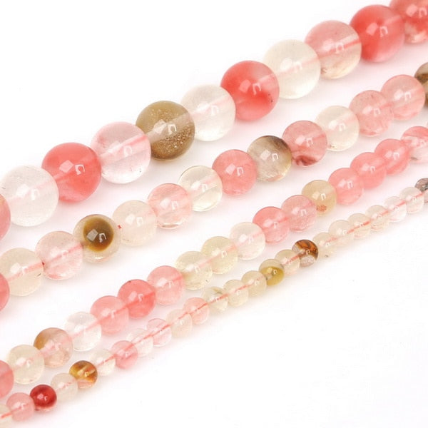 New Fashion 4 6 8 10mm Natural Stone Beads Black Lava Tiger Eye Bulk Loose Stone Beads For DIY  Jewelry Making Bracelet Necklace