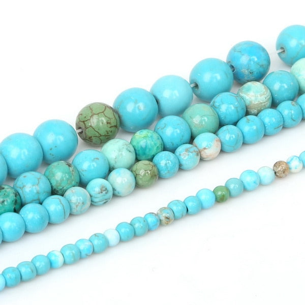 New Fashion 4 6 8 10mm Natural Stone Beads Black Lava Tiger Eye Bulk Loose Stone Beads For DIY  Jewelry Making Bracelet Necklace