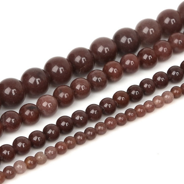 New Fashion 4 6 8 10mm Natural Stone Beads Black Lava Tiger Eye Bulk Loose Stone Beads For DIY  Jewelry Making Bracelet Necklace