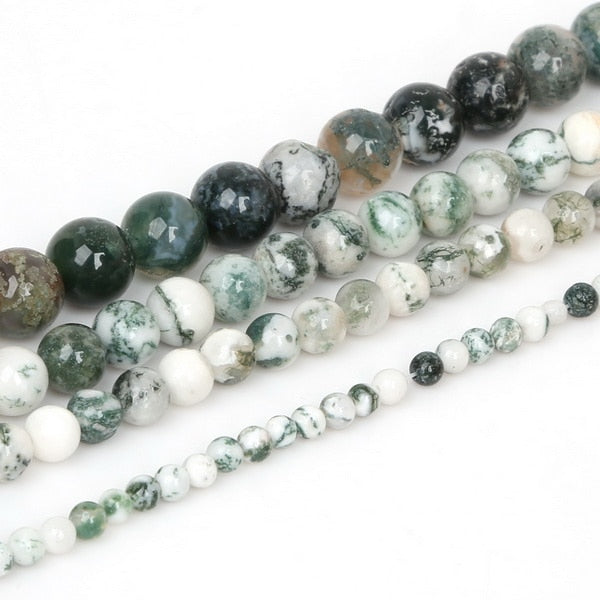 New Fashion 4 6 8 10mm Natural Stone Beads Black Lava Tiger Eye Bulk Loose Stone Beads For DIY  Jewelry Making Bracelet Necklace