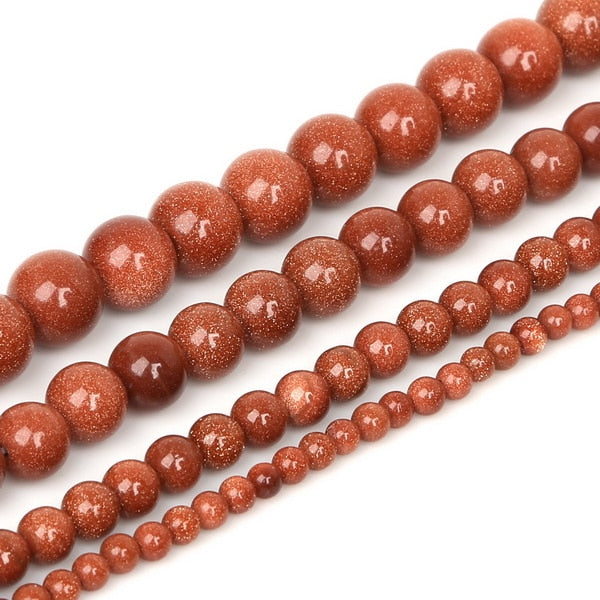 New Fashion 4 6 8 10mm Natural Stone Beads Black Lava Tiger Eye Bulk Loose Stone Beads For DIY  Jewelry Making Bracelet Necklace