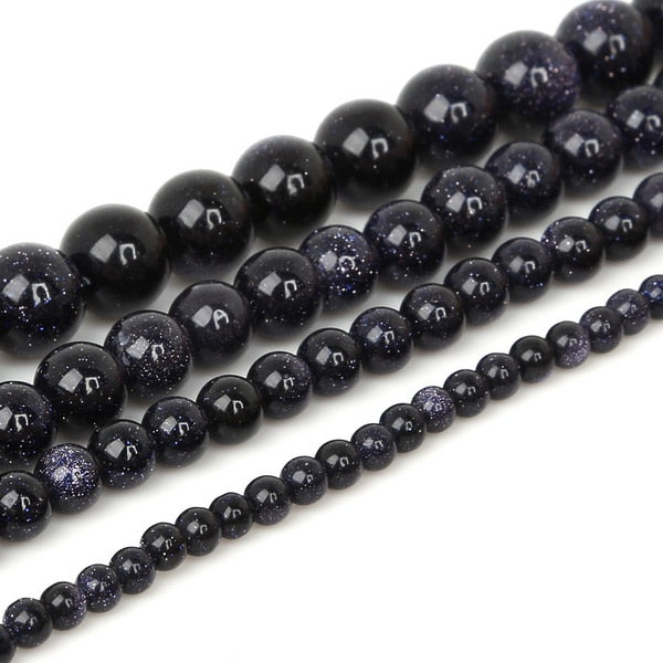 New Fashion 4 6 8 10mm Natural Stone Beads Black Lava Tiger Eye Bulk Loose Stone Beads For DIY  Jewelry Making Bracelet Necklace