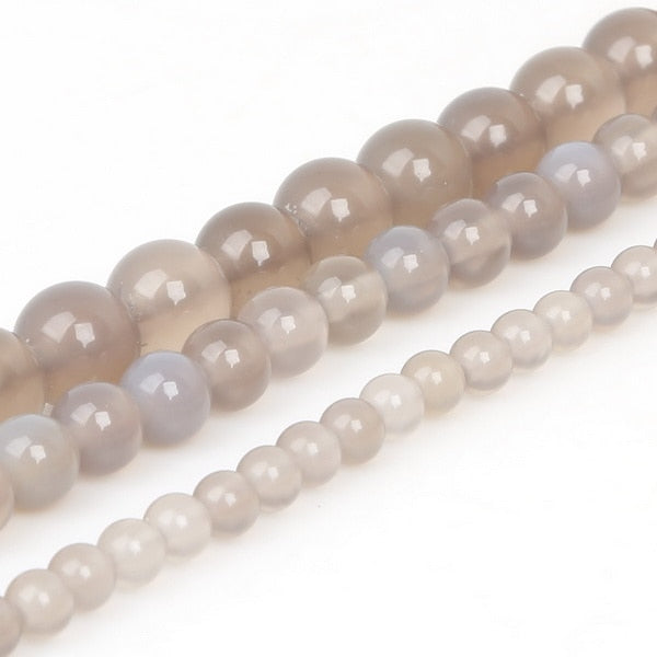 New Fashion 4 6 8 10mm Natural Stone Beads Black Lava Tiger Eye Bulk Loose Stone Beads For DIY  Jewelry Making Bracelet Necklace