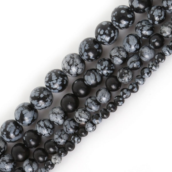New Fashion 4 6 8 10mm Natural Stone Beads Black Lava Tiger Eye Bulk Loose Stone Beads For DIY  Jewelry Making Bracelet Necklace