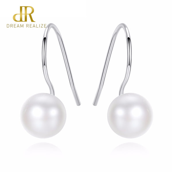 DR Real Freshwater Pink and White Pearls S925 Stud Earrings for Women Natural Pearl 925 Sterling Silver Earrings Fine Jewelry