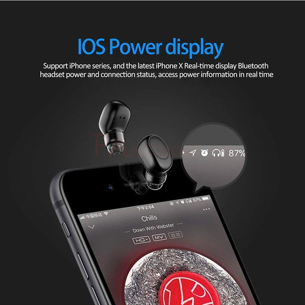 FANGTUOSI Mini Bluetooth Earphone Wireless Headset stereo earbuds hidden micro earpiece With Mic For iPhone X 7 Earbud Earphones
