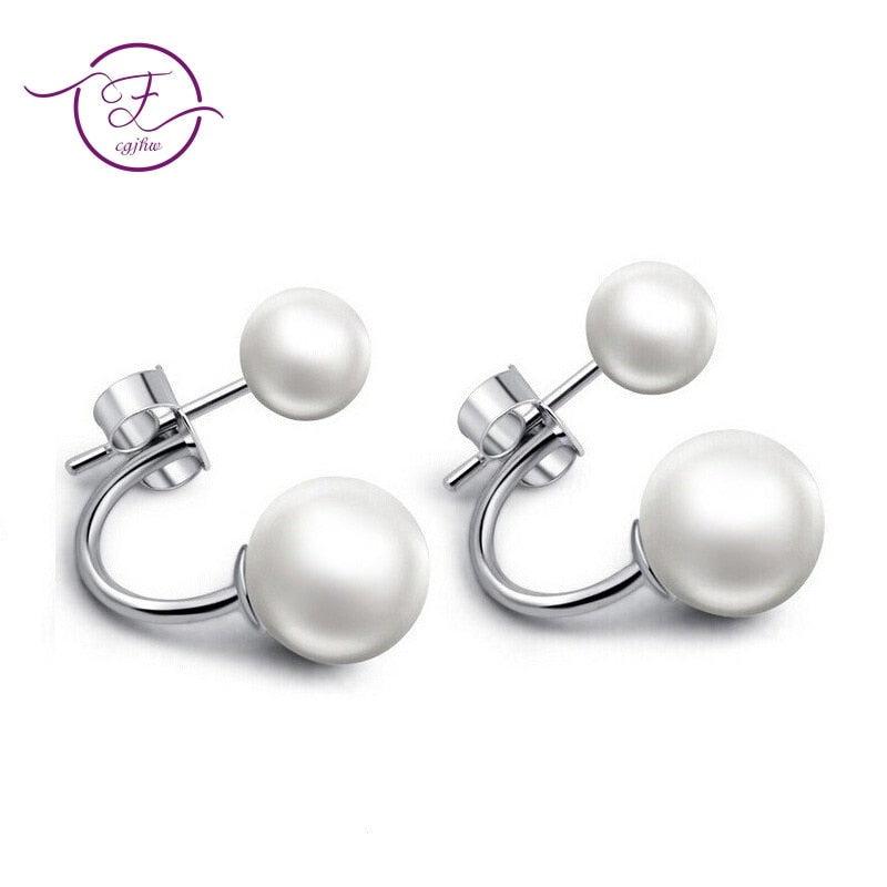 Specail Design Freshwater Pearl Earring High Quality Sterling silver 925 Stud Earrings for women Fashion wedding Engagement gift