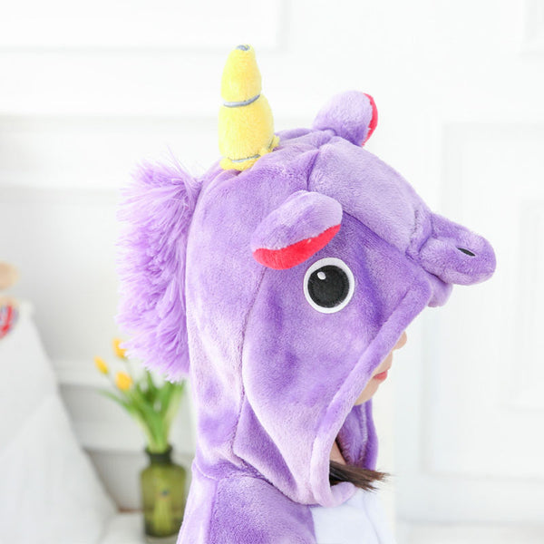 Children's Pajamas for Boys Girls Unicorn Pajamas Flannel Kids Pijamas Set Animal Kids Sleepwear Winter Boys Gilrs Onesies 4-12