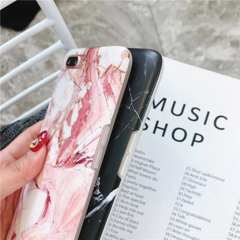 Luxury Marble Phone Case For iPhone 7 Case For iPhone X 7 6 6S 8 Plus 6 S Case Cover XR XS MXA Coque Silicon Fundas Capa Carcasa