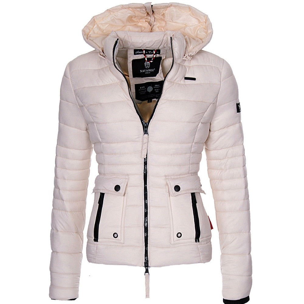 ZOGAA Winter Parkas Women's Warmth Coats Puffer Jacket Parka Women Fashion Slim Fit Solid Coat Outwear Women Parkas