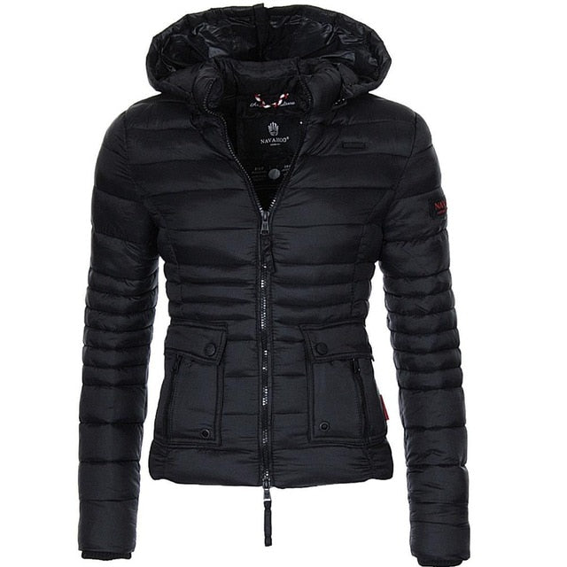 ZOGAA Winter Parkas Women's Warmth Coats Puffer Jacket Parka Women Fashion Slim Fit Solid Coat Outwear Women Parkas