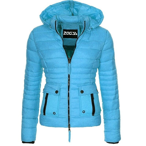 ZOGAA Winter Parkas Women's Warmth Coats Puffer Jacket Parka Women Fashion Slim Fit Solid Coat Outwear Women Parkas