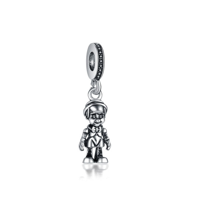 2018 Silver Plated Bead Cartoon Mouse Princess Dress Wallet Pendant Charm Beads Fit Pandora Women Diy Bracelets Bangles Jewelry