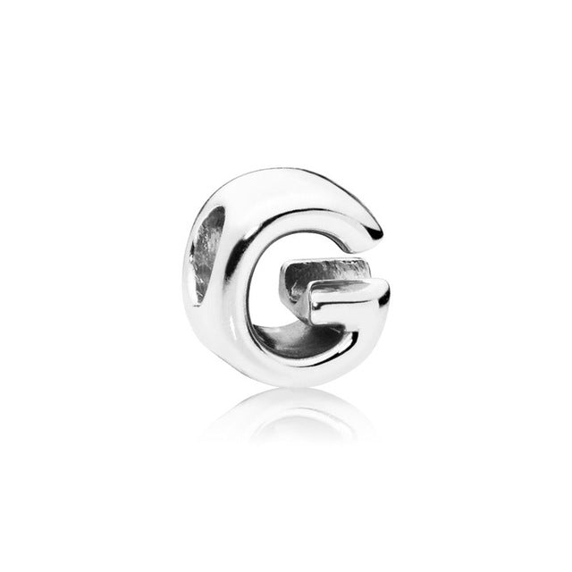 Silver Plated Beads Charm Initial Alphabet Letter A-Z bead Fit Original Pandora Charms Bracelet for Women Diy Jewelry Making