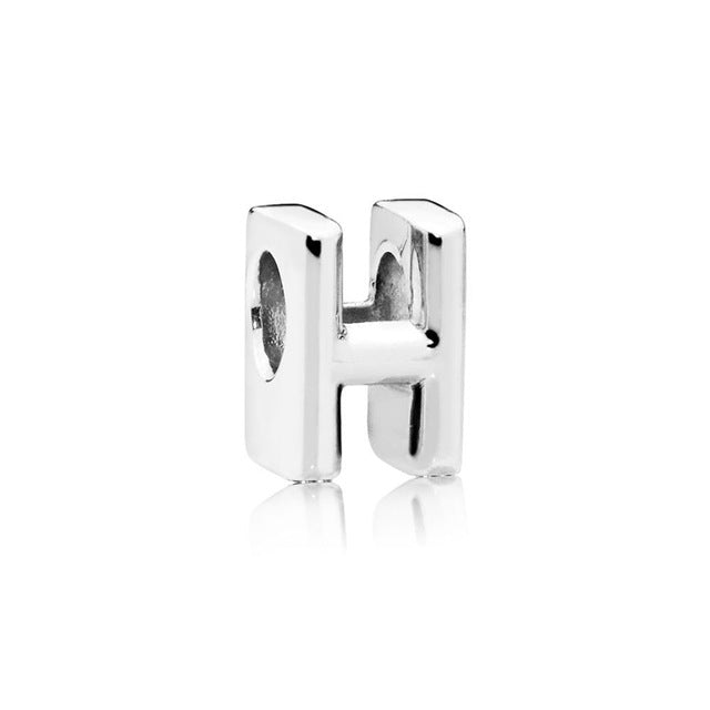 Silver Plated Beads Charm Initial Alphabet Letter A-Z bead Fit Original Pandora Charms Bracelet for Women Diy Jewelry Making