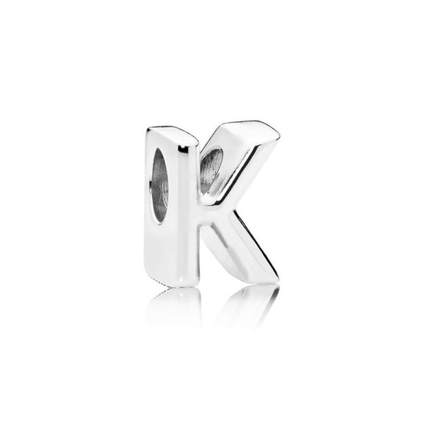 Silver Plated Beads Charm Initial Alphabet Letter A-Z bead Fit Original Pandora Charms Bracelet for Women Diy Jewelry Making