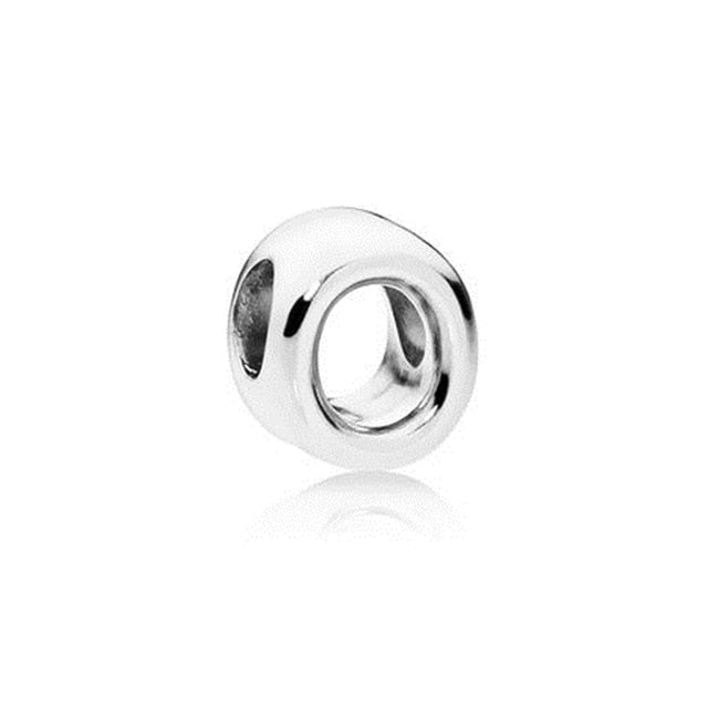 Silver Plated Beads Charm Initial Alphabet Letter A-Z bead Fit Original Pandora Charms Bracelet for Women Diy Jewelry Making