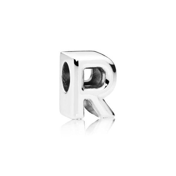 Silver Plated Beads Charm Initial Alphabet Letter A-Z bead Fit Original Pandora Charms Bracelet for Women Diy Jewelry Making