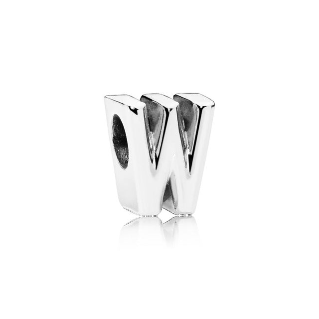 Silver Plated Beads Charm Initial Alphabet Letter A-Z bead Fit Original Pandora Charms Bracelet for Women Diy Jewelry Making