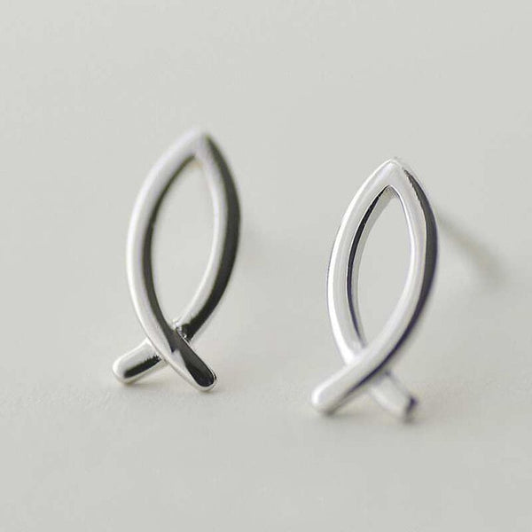 Ruifan Promotion Wholesale Fish Shape 100% 925 Sterling Silver Stud Earrings for Women Ladies Small Earrings Fine Jewelry YEA125