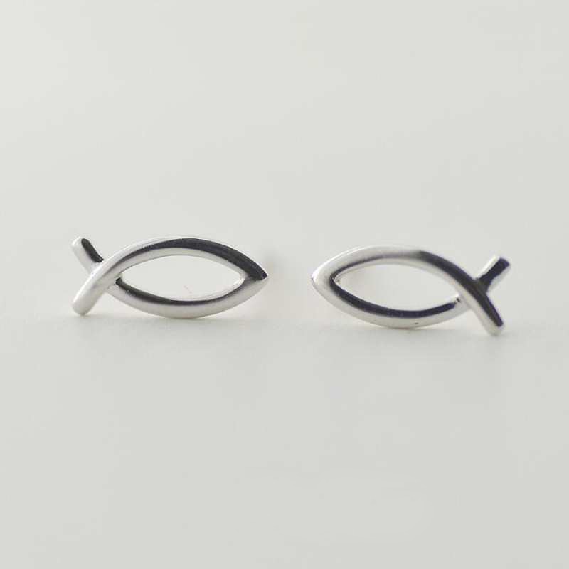 Ruifan Promotion Wholesale Fish Shape 100% 925 Sterling Silver Stud Earrings for Women Ladies Small Earrings Fine Jewelry YEA125