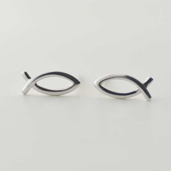 Ruifan Promotion Wholesale Fish Shape 100% 925 Sterling Silver Stud Earrings for Women Ladies Small Earrings Fine Jewelry YEA125