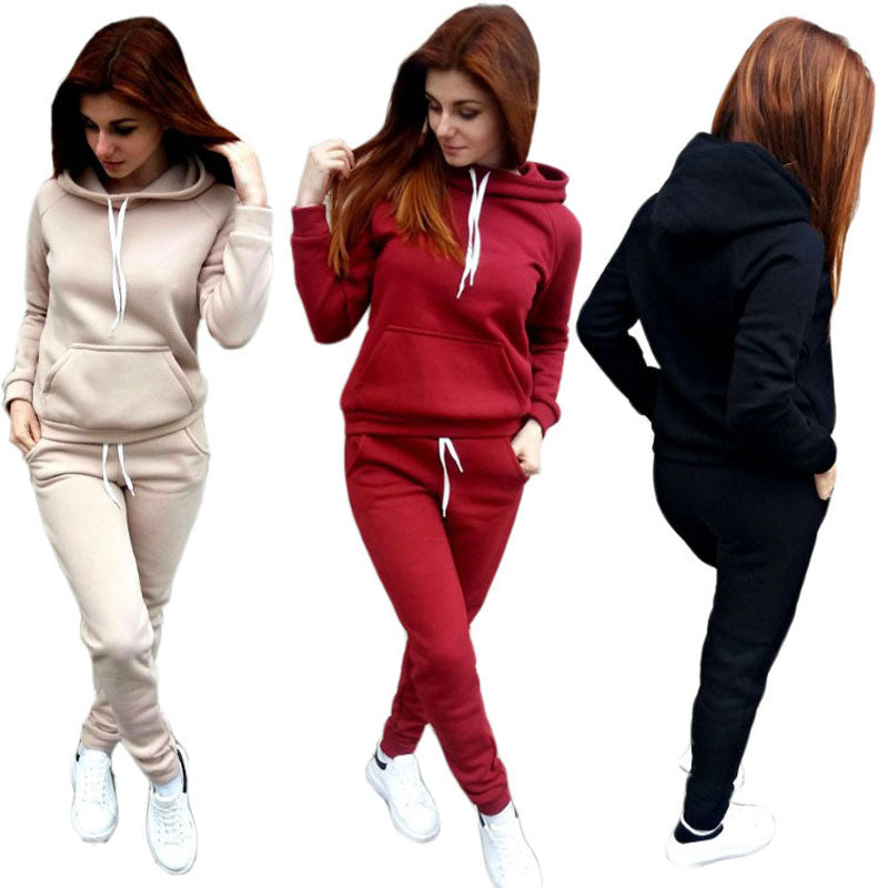 NIBESSER Women Two Piece Sportwear Set Women Winter Autumn Tracksuits Hooded Sweatshirt & Pants Track Suit Hoodie 2 Piece Set