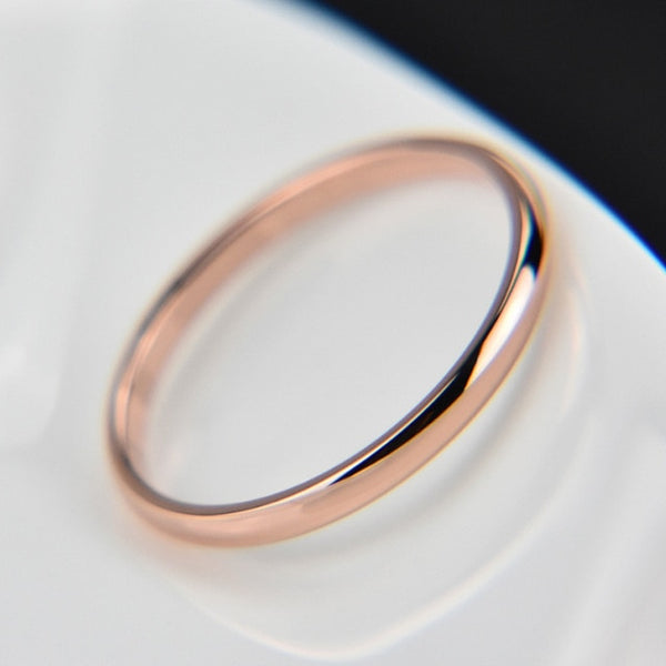 1PC Hot Couples Rings Wedding Solid Unisex Titanium Steel   Smooth  Women Men Alloy Anniversary Allergy Free Jwelry Gift