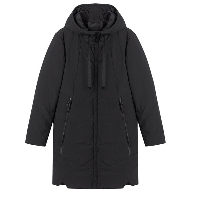 Enjeolon Brand winter Cotton Padded coat men long Jacket Men thick hoodies Parka coat male Quilted winter jacket Coat 3XL MF0060